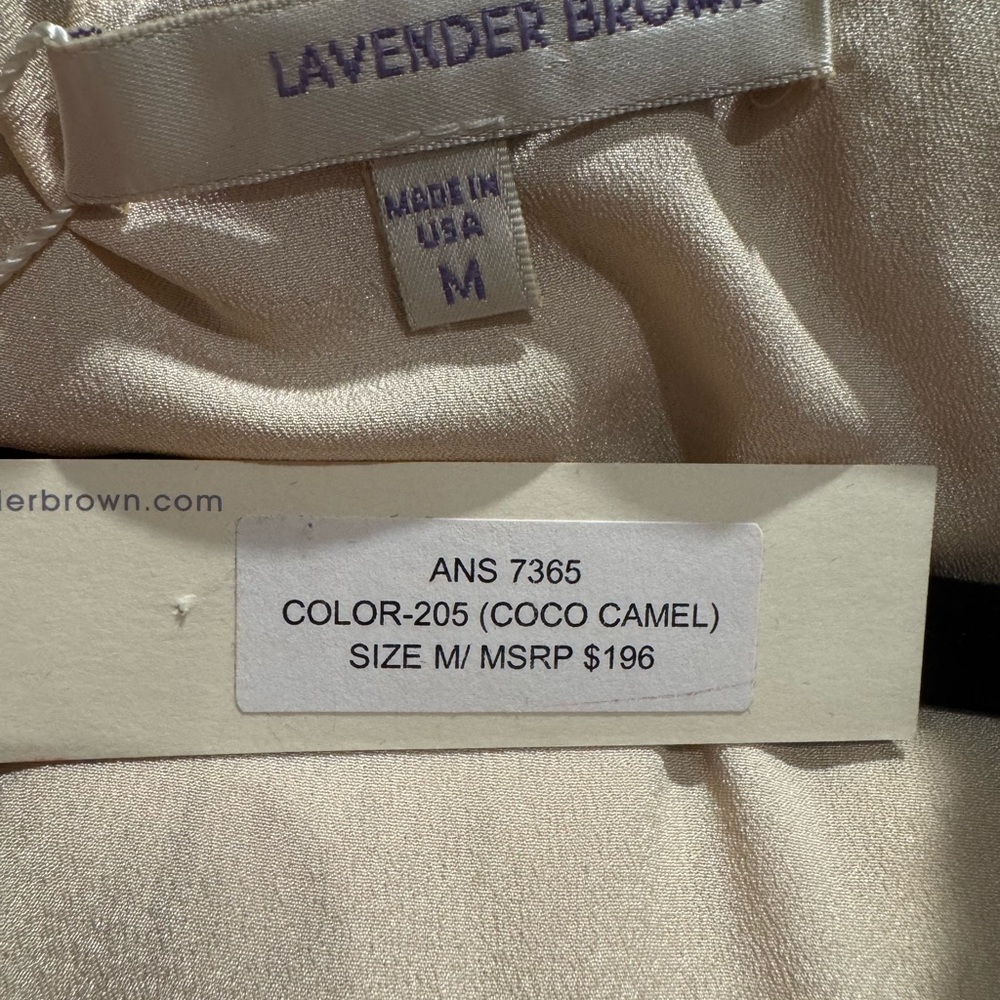 Lavender Brown Faux Fur Hooded Vest in Coco Camel / New with Tags - Picture 3 of 5